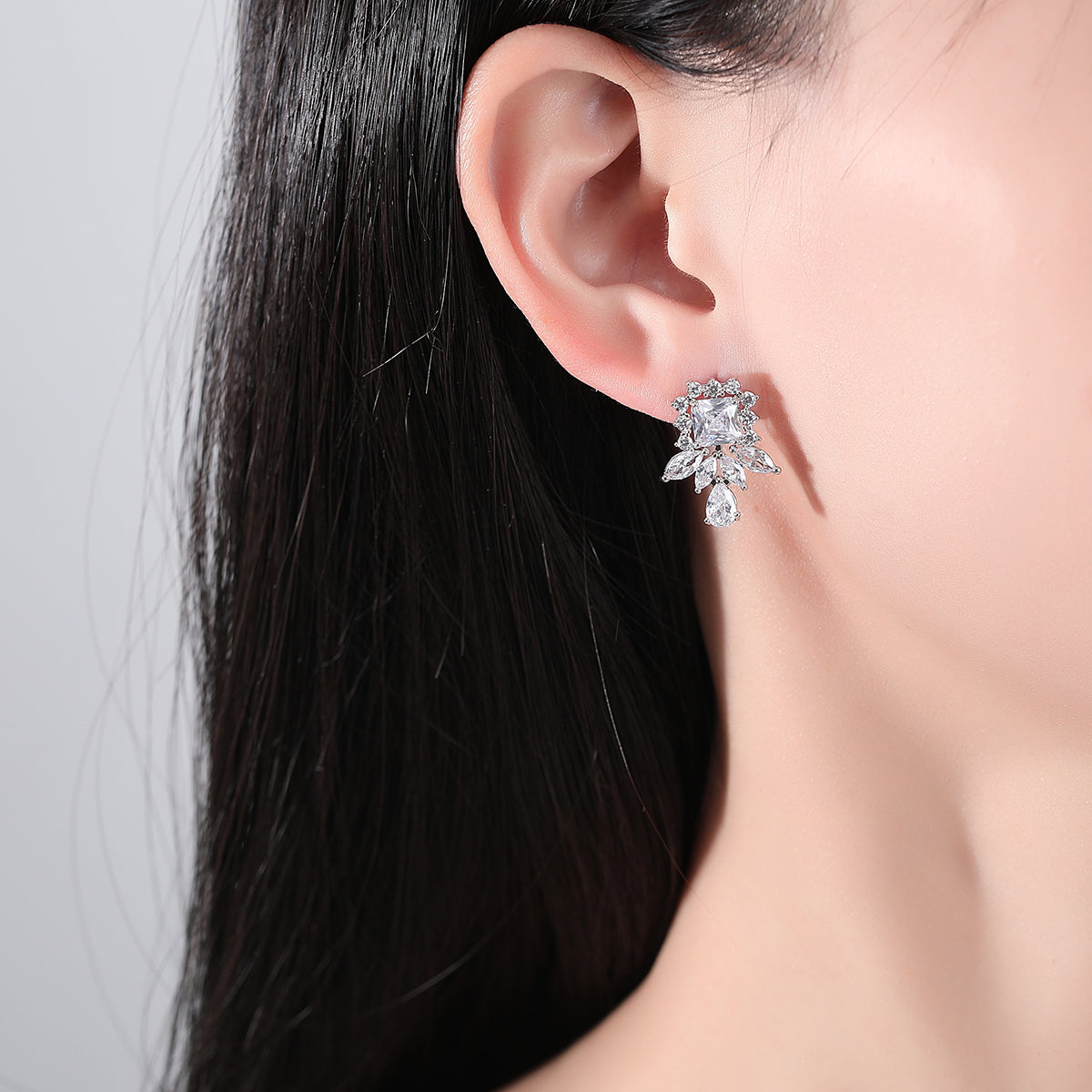 Rose Gold Crystal Earrings, Marquise Teardrop Bridal Earrings, Clip on  Earring Option, Silver Crystal Earring, Vintage Wedding PAIGE - Etsy